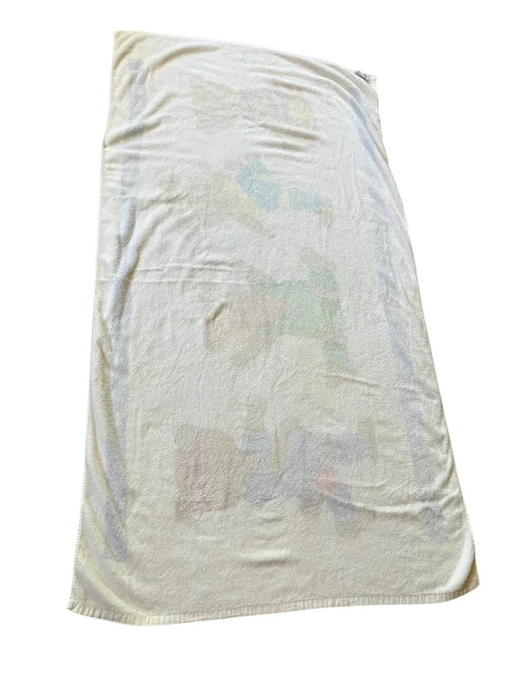 Vintage 1980s Body Huggers Beach Towel Exercising Teddy Bears 100% Cotton